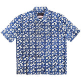 Block Print Short Sleeve Shirt - BLUE