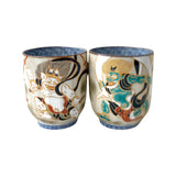 Yunomi Kyo Kiyomizu yaki Japanese tea cup set