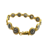 Coin bracelet in sterling silver 925