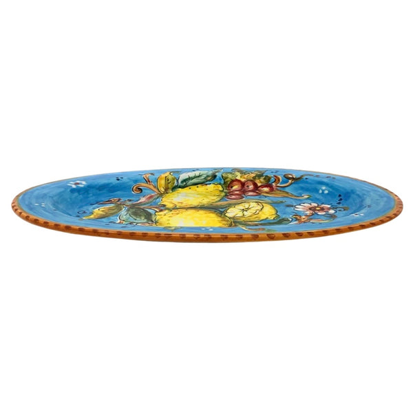 Hand painted Italian Ceramic Serving Plate - "Amalfi lemons"