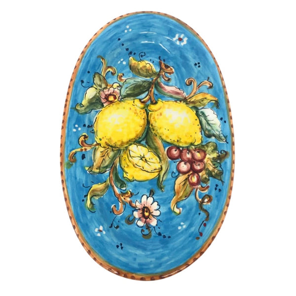 Hand painted Italian Ceramic Serving Plate - "Amalfi lemons"
