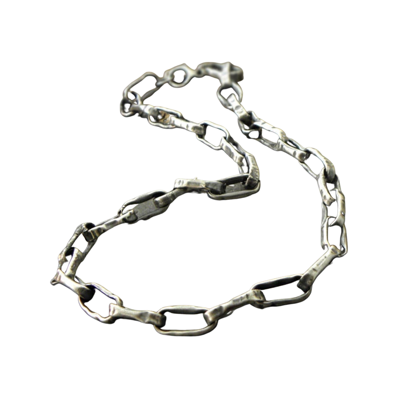Oxidized sterling silver necklace - 104