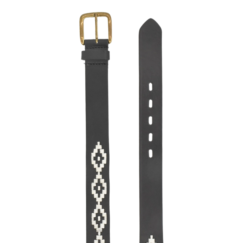 Gaucho Belt - Black / White