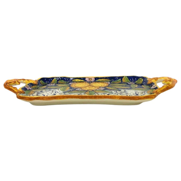 Hand painted Italian Ceramic Serving Tray - "Lemons"