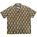 Hand Loomed Ikat Short Sleeve Shirt - Brown