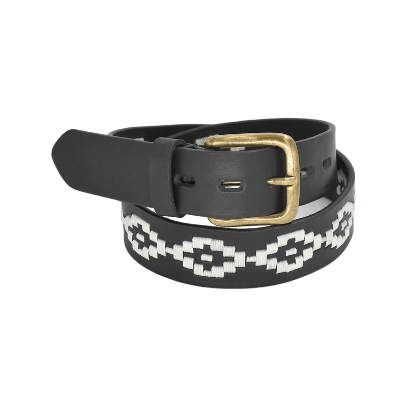 Gaucho Belt - Black / White