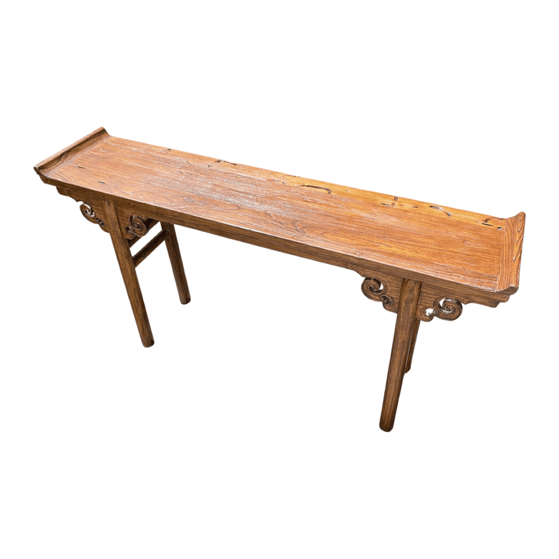 Weathered Elmwood Console Table