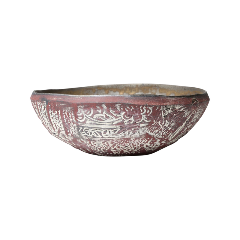 Nobuko Konno Okinawa Stamp Bowl - Large