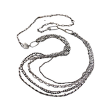 Oxidized sterling silver layered necklace - 102