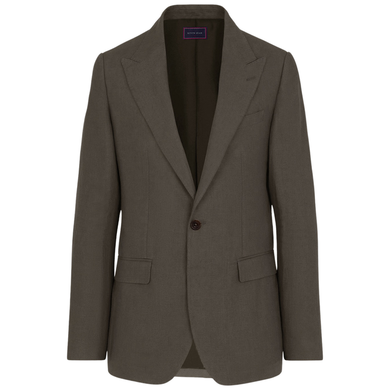 ONE BUTTON PEAK LAPEL JACKET (Made to Order)
