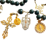 Antique BloodStone & Vermeil Rosary Necklace
