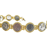 Coin bracelet in sterling silver 925