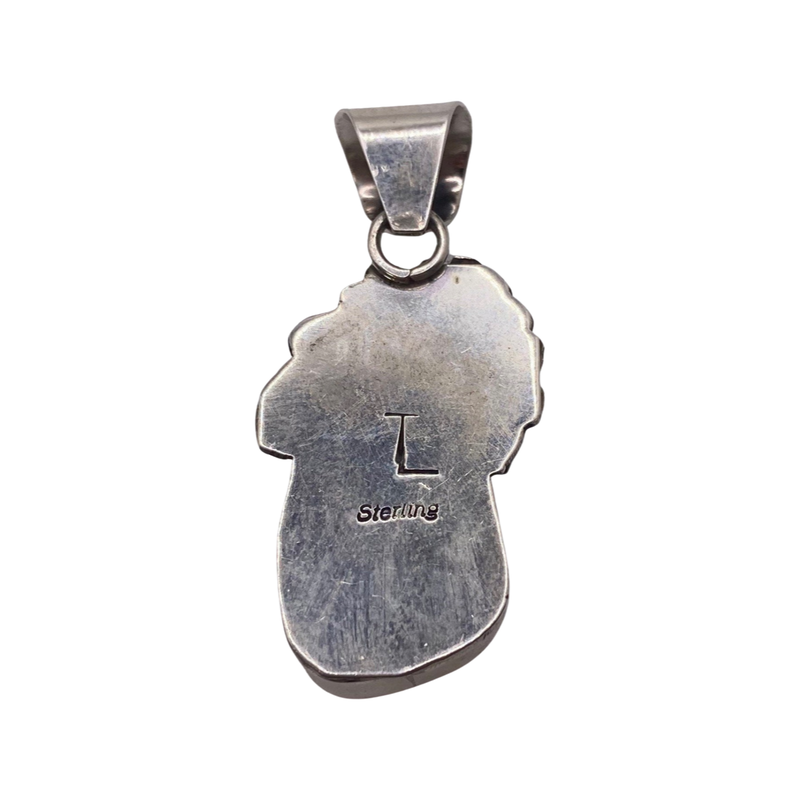 Handmade Spiny Oyster Shell Pendant In A Sterling Silver Leaf Setting
