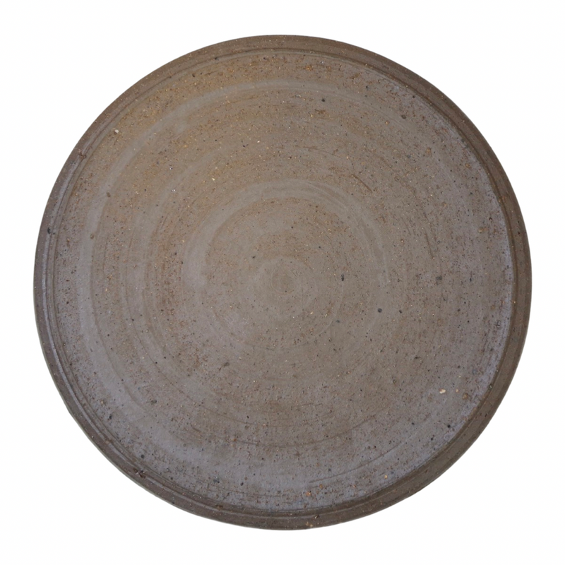 Takeryo Kawaguchi Hakeme Ash Glaze Flat Dinner Plate