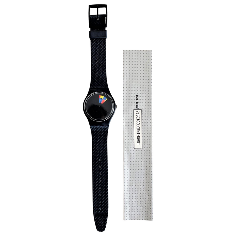 *NEW* Vintage rare 1989 Swatch Gent COLOR WINDOW GB715
