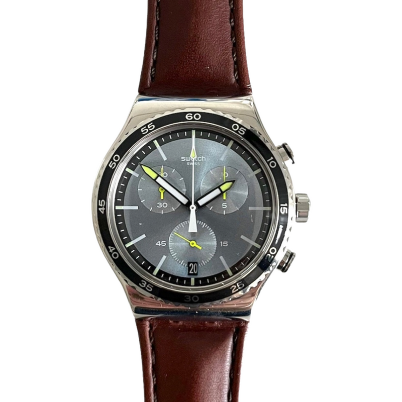 *NEW* vintage Swatch Irony Chrono STOCK XCHANGE YVS429