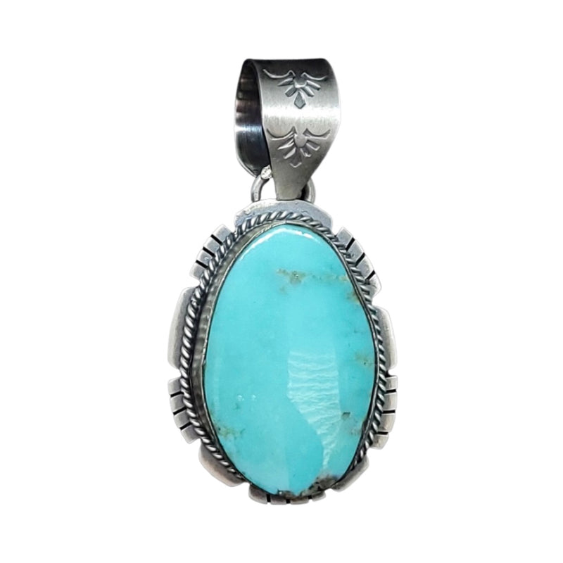 Sleeping Beauty Turquoise Sterling Silver Pendant