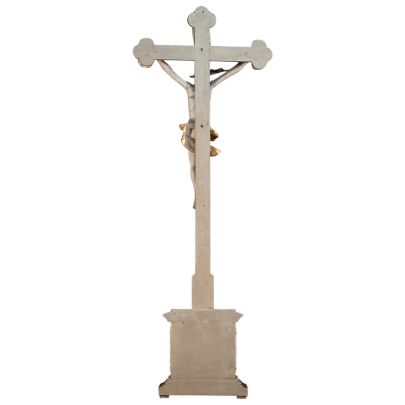 Vintage 19th Century Wooden Church Standing Cross