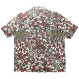 "BIRDS" Series Hand-painted Block Print Short Sleeve Shirt