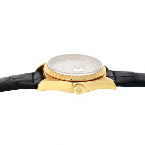 Day-Date Ref.18038 Ivory Guilloche Dial with Spanish Date Disc