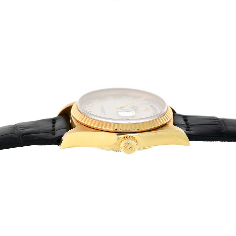 Day-Date Ref.18038 Ivory Guilloche Dial with Spanish Date Disc