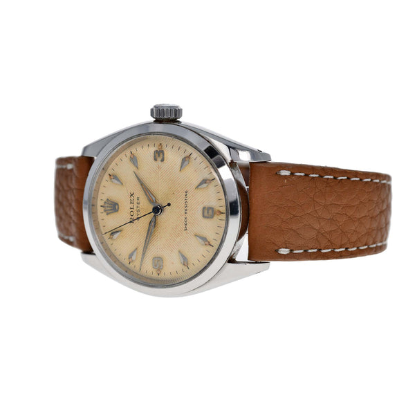 Oyster Precision Ref.6480 Quartered Chevron Guilloché Dial