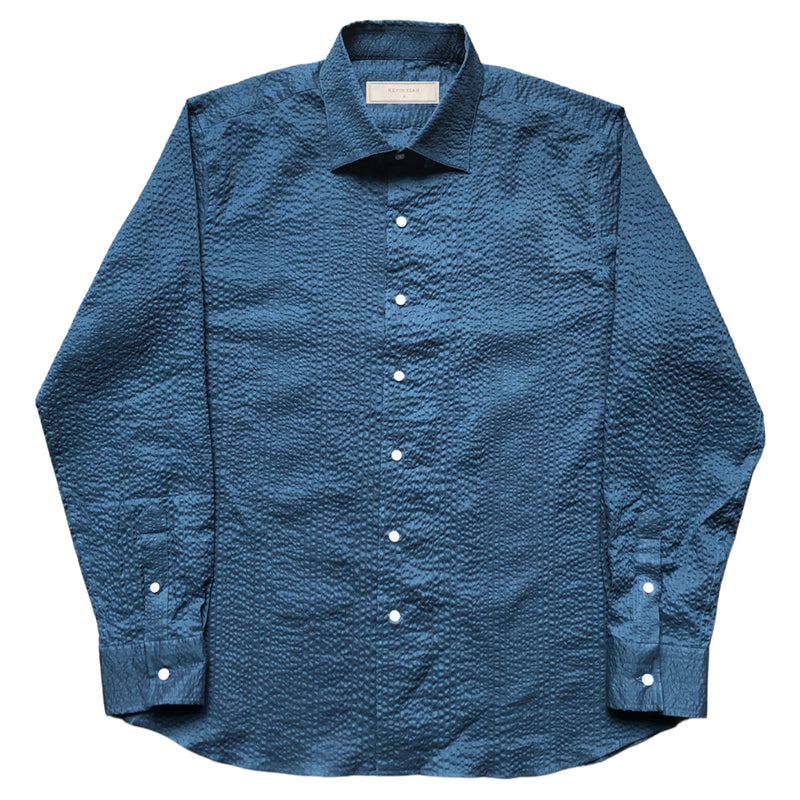 "Habiki" JAPANESE SEERSUCKER Long Sleeve Shirt (MADE TO ORDER)