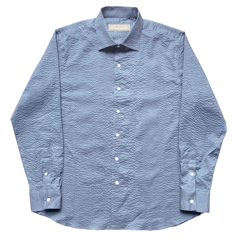 "Habiki" JAPANESE SEERSUCKER Long Sleeve Shirt (MADE TO ORDER)