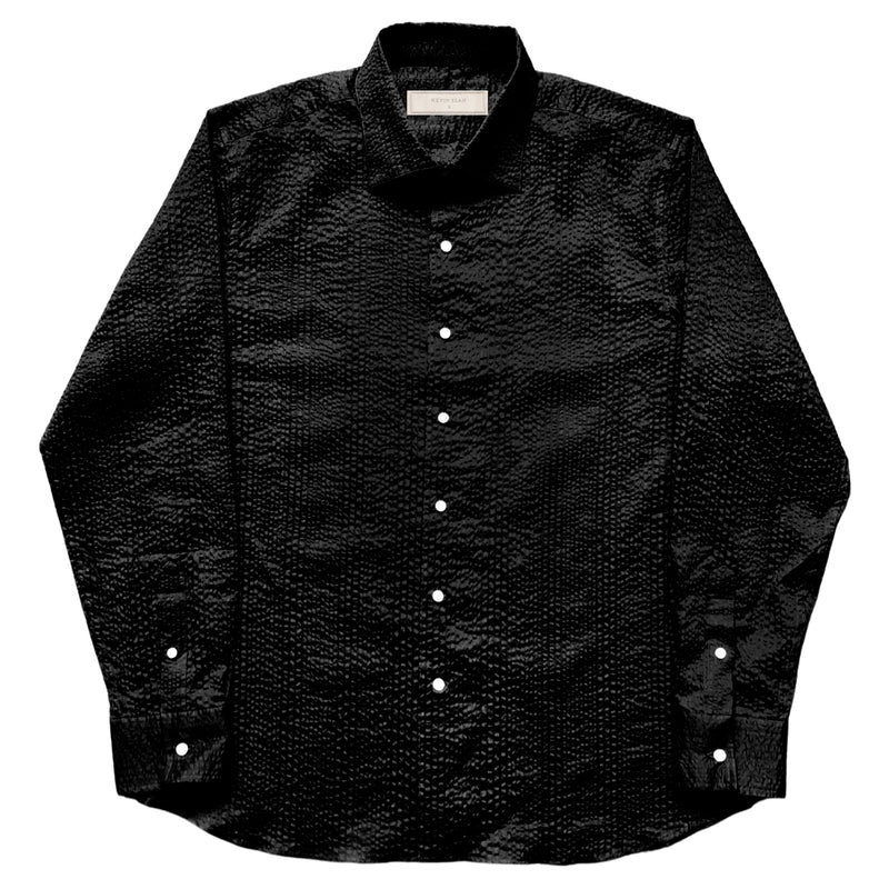 "Habiki" JAPANESE SEERSUCKER Long Sleeve Shirt (MADE TO ORDER)