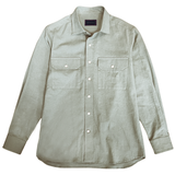 "Miles" Washed Cotton Linen Long Sleeve Shirt (Made to order)