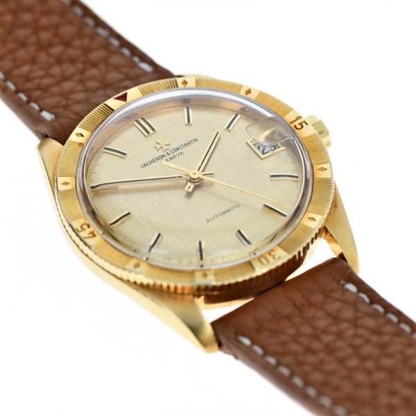Vacheron Constantin Turnograph Ref.6782 Linen Dial Bark Bezel Dress Watch