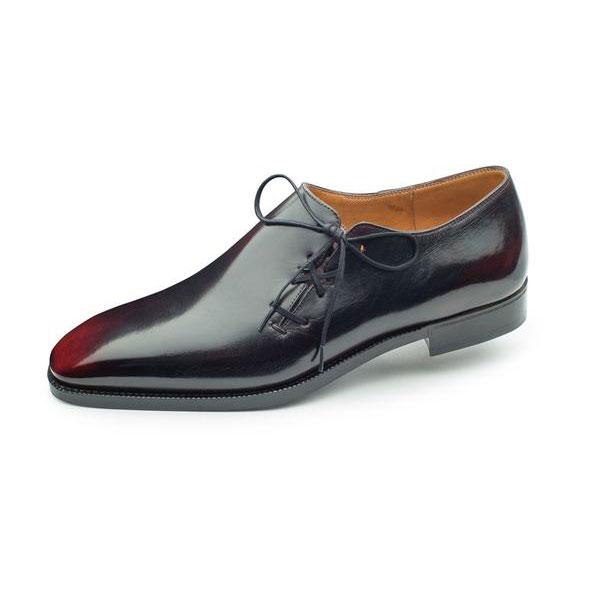 Black and Bordeaux Wholecut Oxford