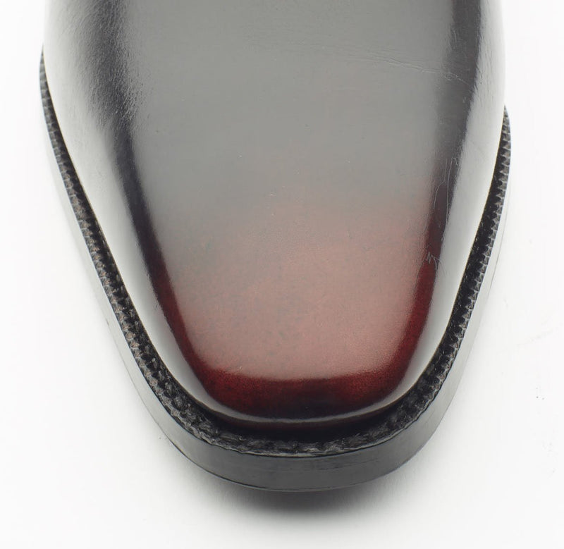 Black and Bordeaux Wholecut Oxford